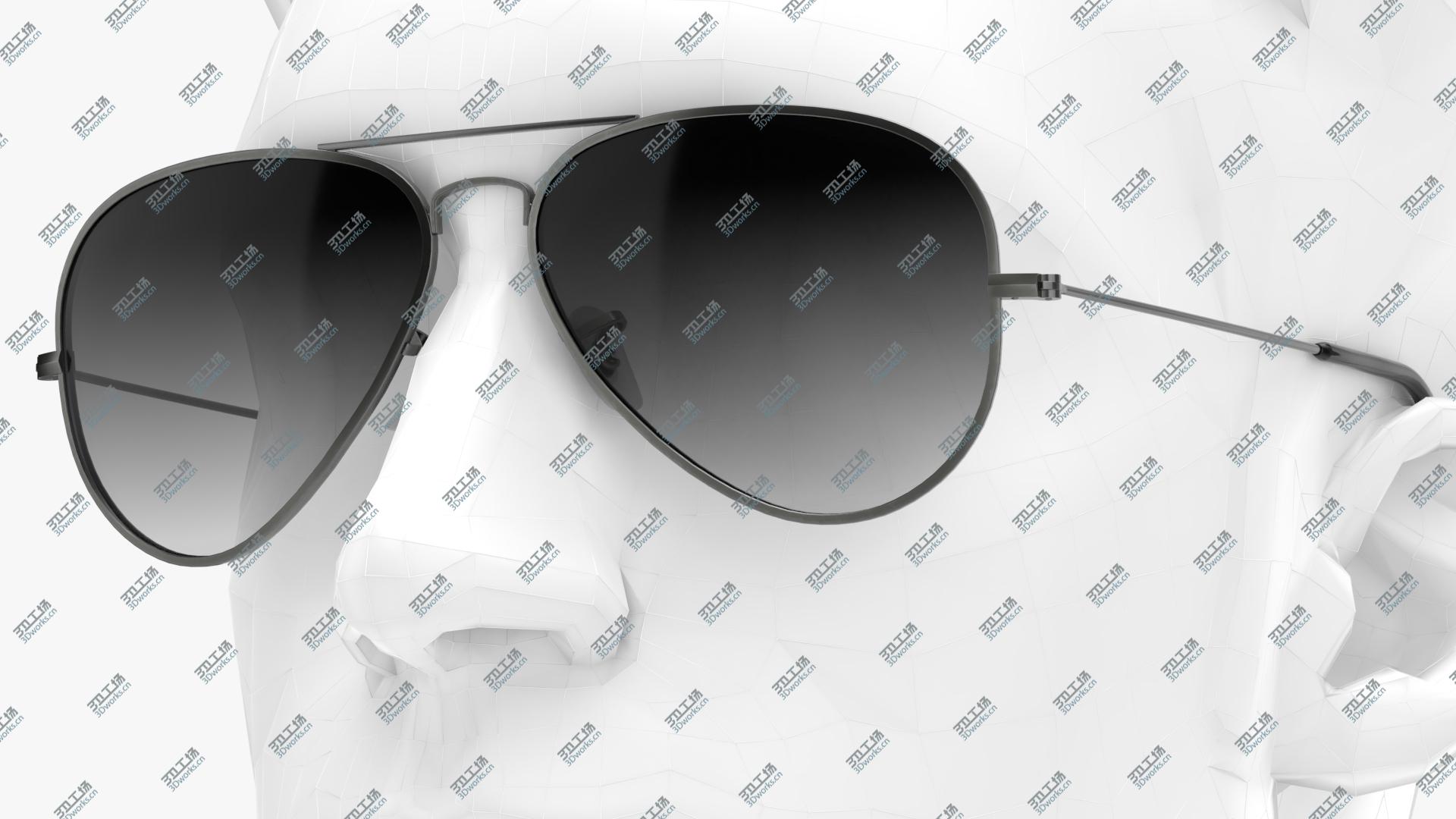 images/goods_img/2021040162/3D Aviator Classic Style Sunglasses - Gunmetal Frame - Grey Gradient Lenses model/1.jpg